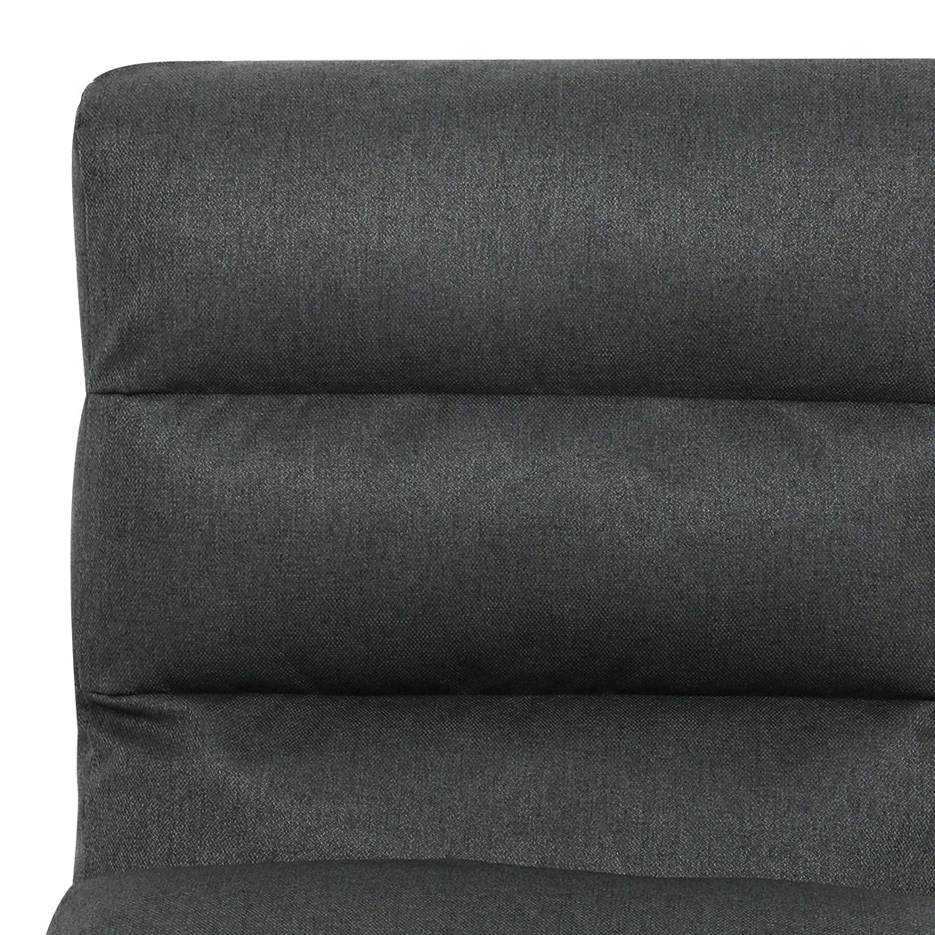 Functional Metal Framed Lounge Chair Linen in Dark Grey  Scandi | Grey colour