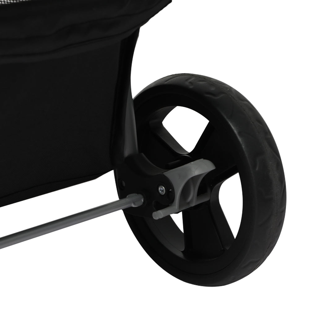 Stylish Large Pet Stroller Dog Cat Carrier Black