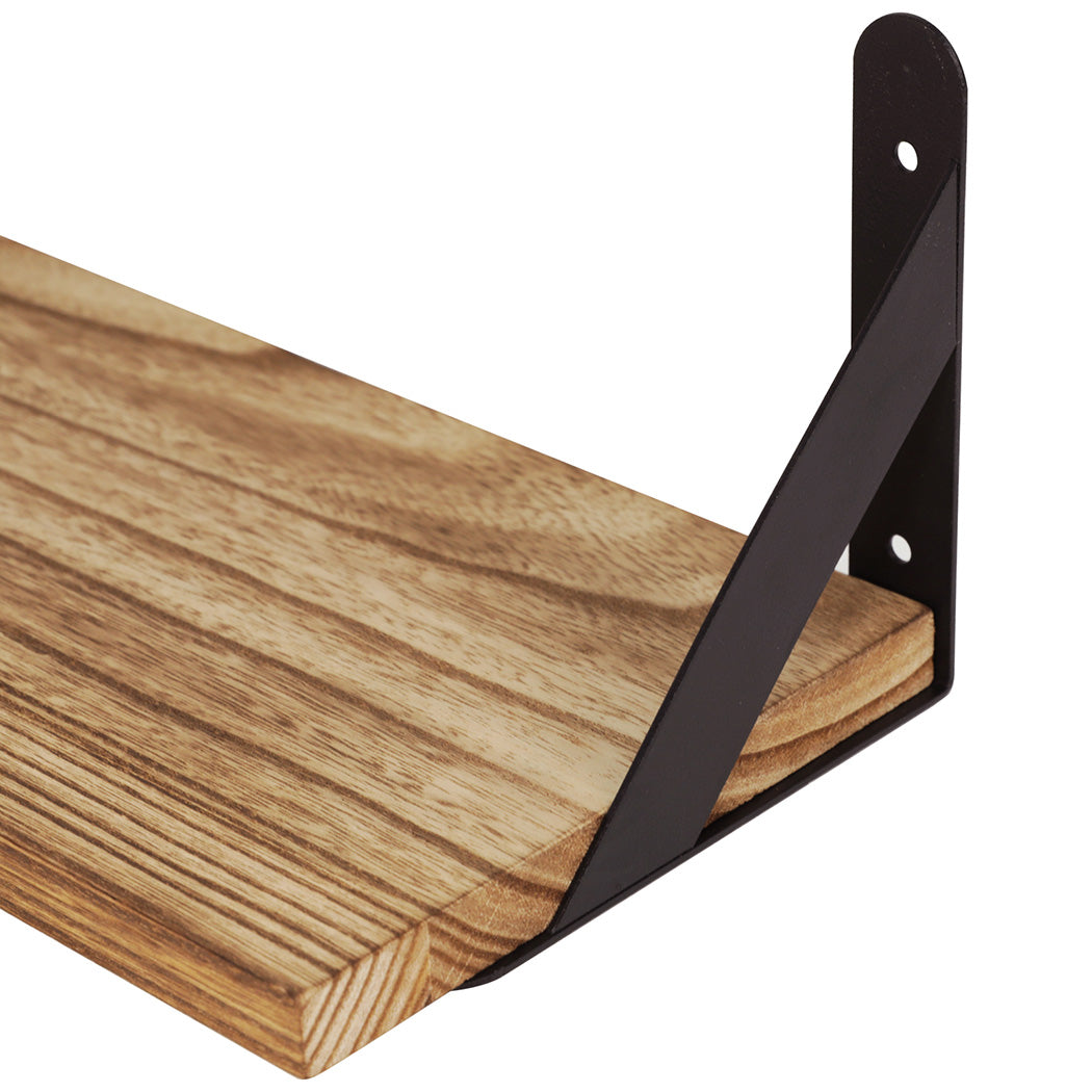 Floating Wall Shelves Set of 6 Paulownia Wood | Simpledeals