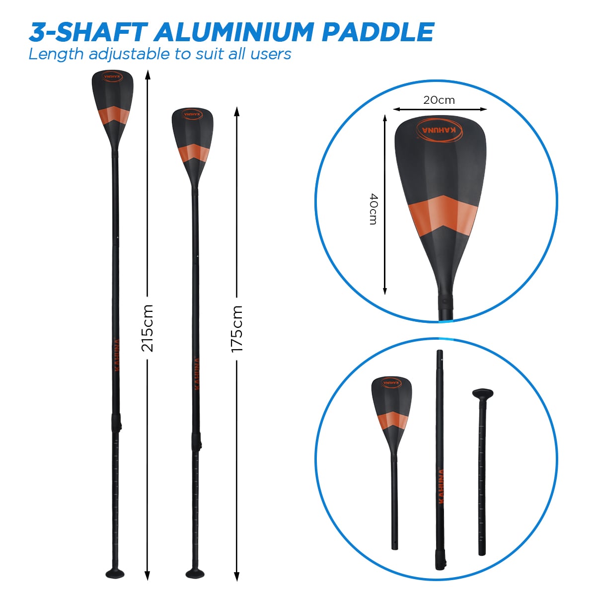 Inflatable Paddle Board Orange Package 305x80x15cm