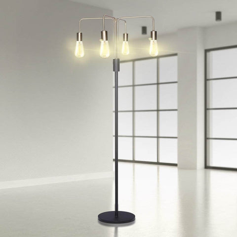 Illuminate Your Space: 4-Light Industrial Floor Lamp