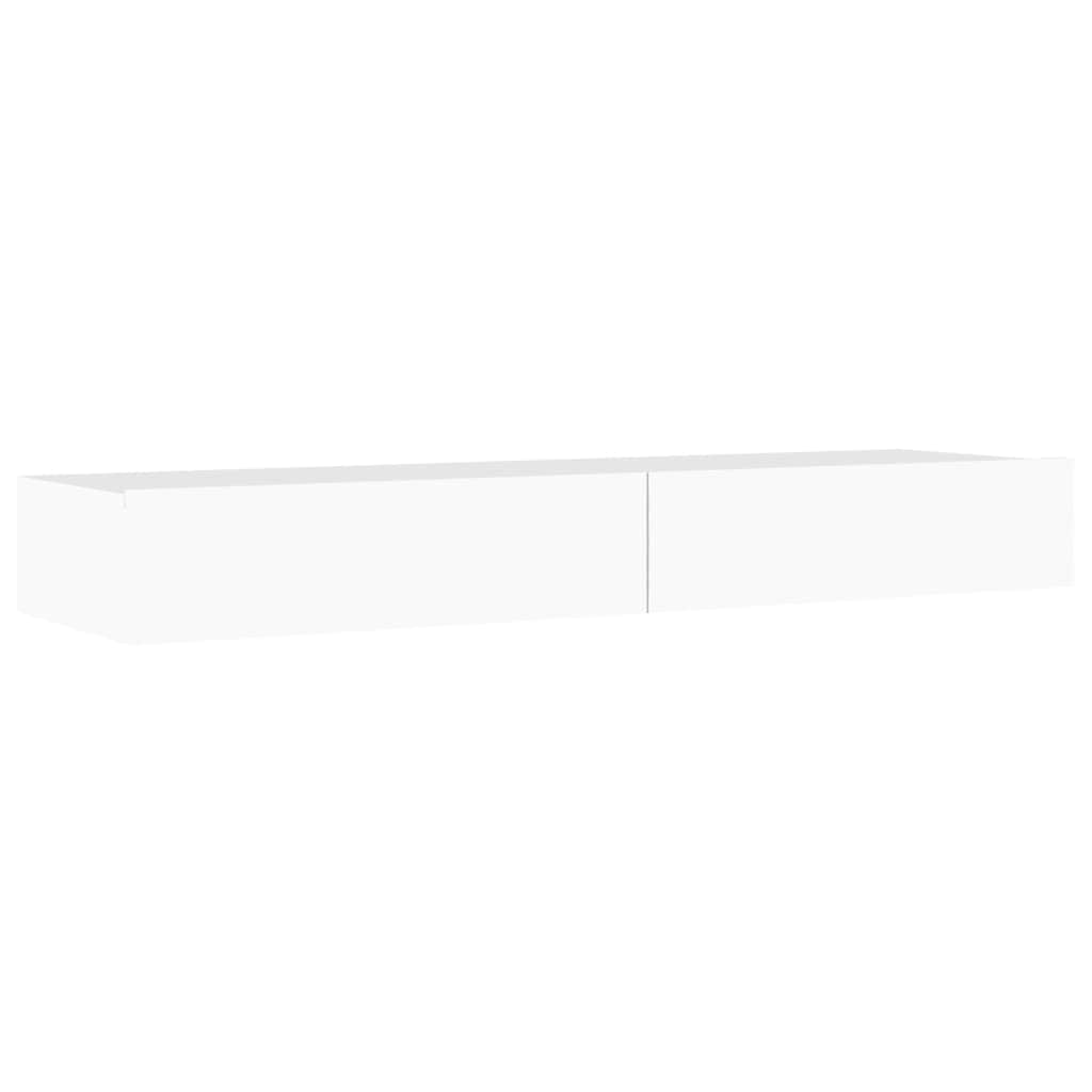 Illuminating Elegance: White TV Cabinet with LED Lights