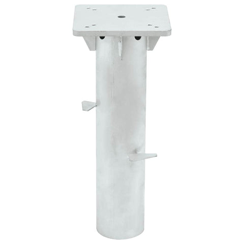 In-Ground Parasol Base Silver Steel