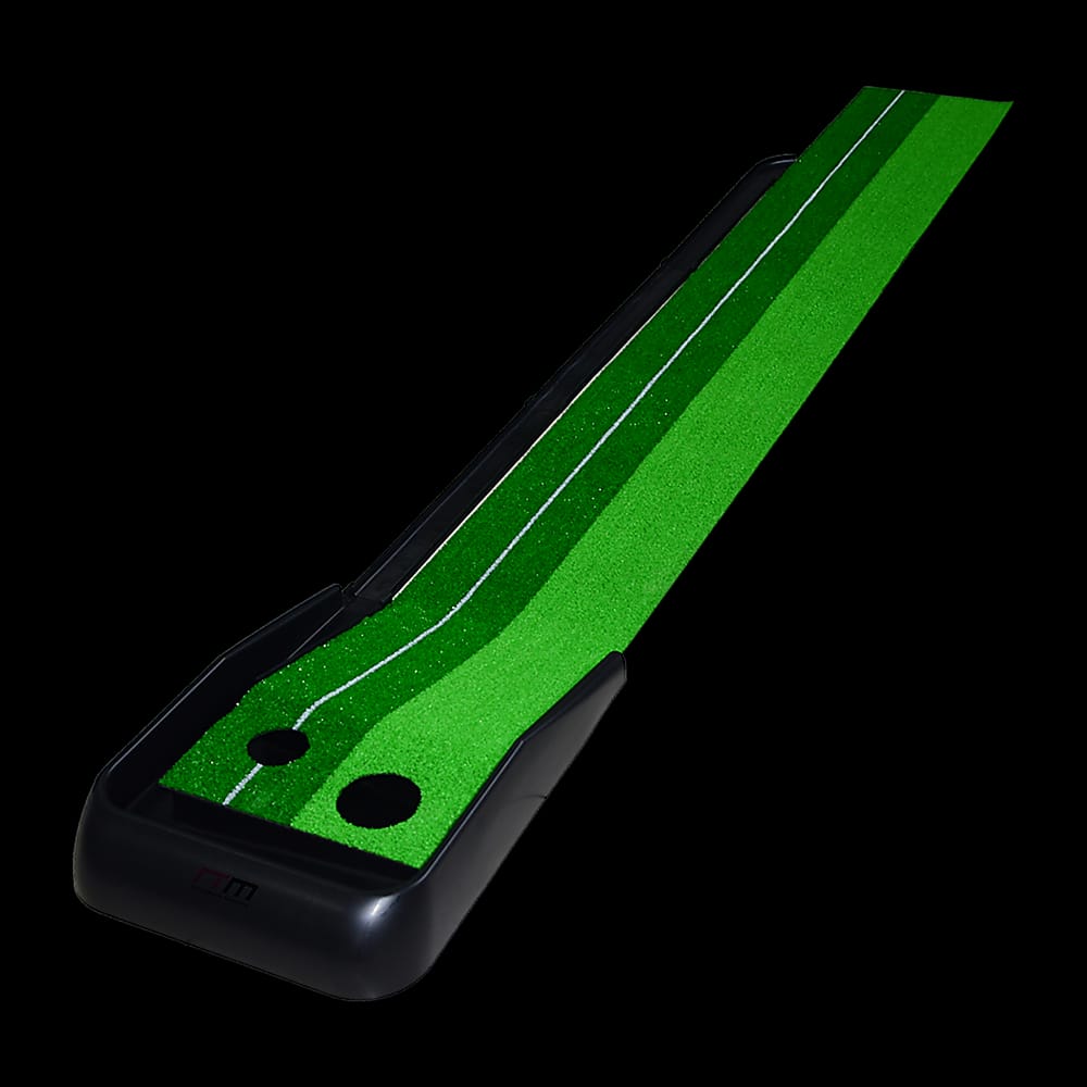 Indoor Practice Putting Green - Inclined Ball Return Mat with Green colour