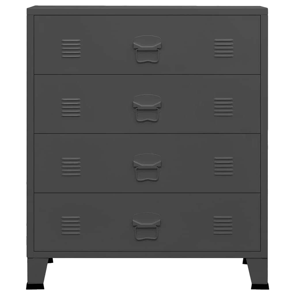 Industrial Drawer Cabinet Metal Storage Unit 4 Drawer with Air Vents