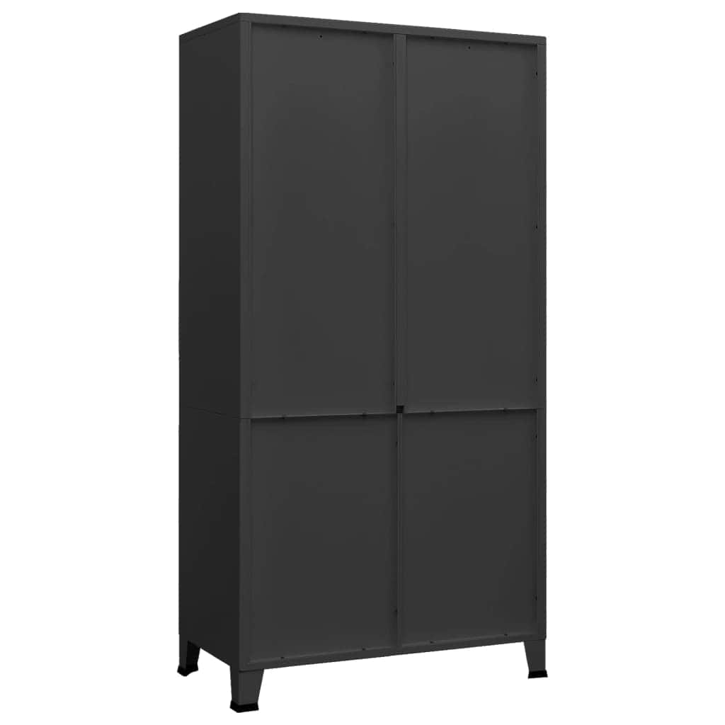 Industrial Wardrobe Black Metal