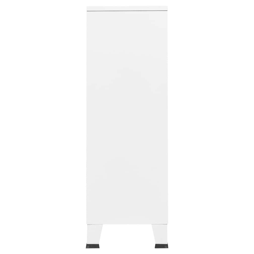 Industrial Wardrobe White Steel