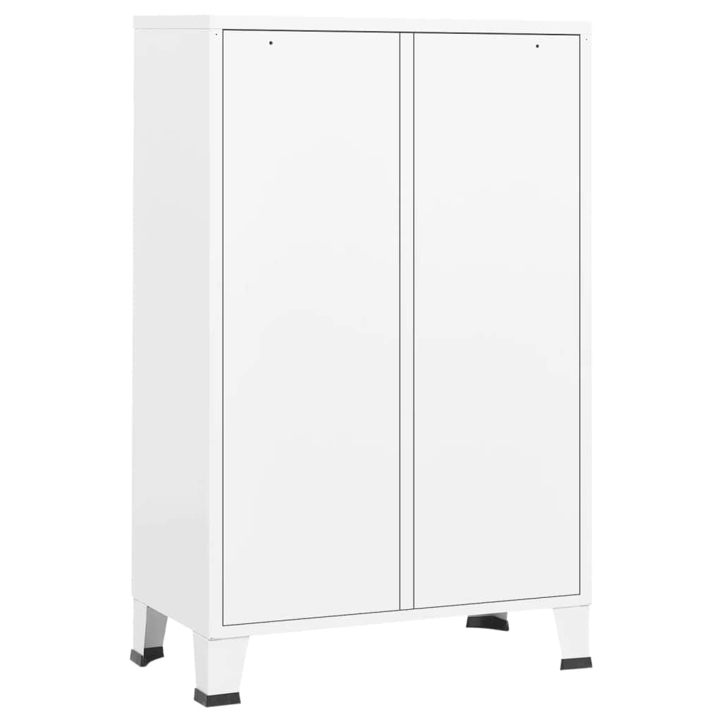 Industrial Wardrobe White Steel