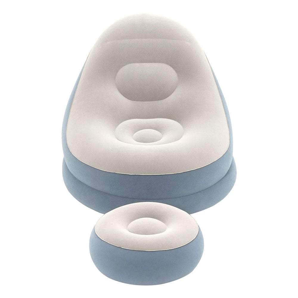 Inflatable Air Chair Seat Couch Lazy Sofa Lounge Ottoman Purple/Blue