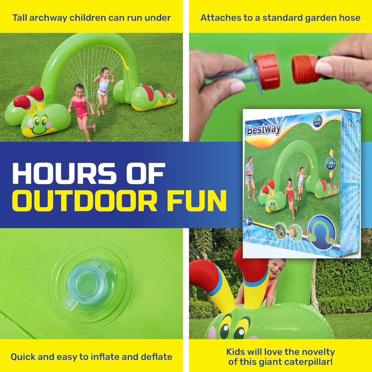 Inflatable Caterpillar Sprinkler Jumbo Sized Bright Design on Afterpay ...