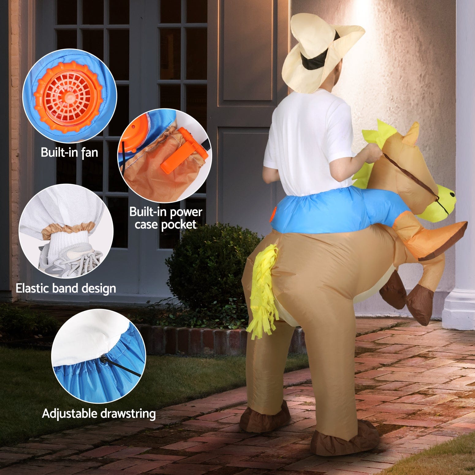 Inflatable Cowboy Costume For Adults with Party Supplies - photo 8