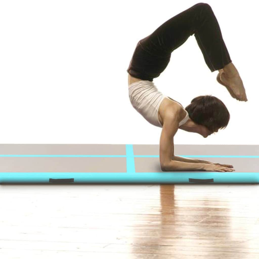Inflatable Gymnastics Mat with Pump PVC Green