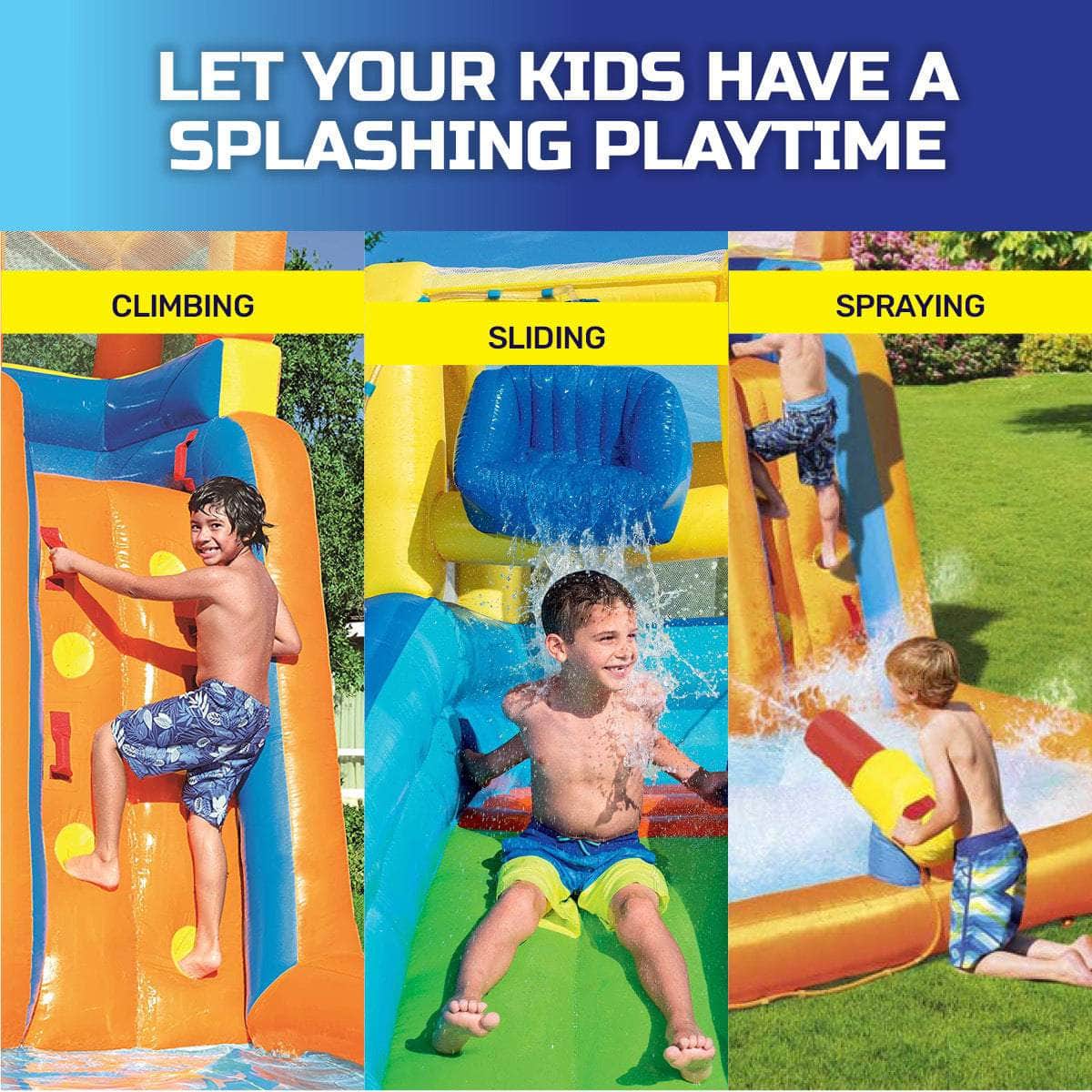 Inflatable Mega Water Park Pool Slide with Electric Blower