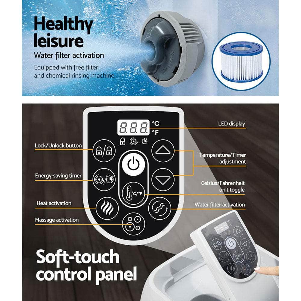 Inflatable Spa Pool Massage Hot Tub Portable Lay-Z Spa Bath Pools
