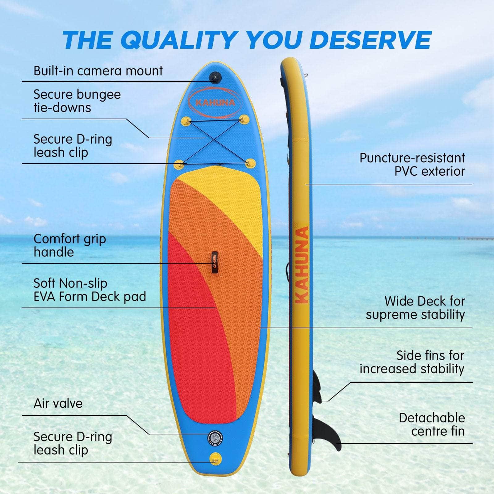 Inflatable Stand Up Paddle Board 10FT w/ iSUP Accessories