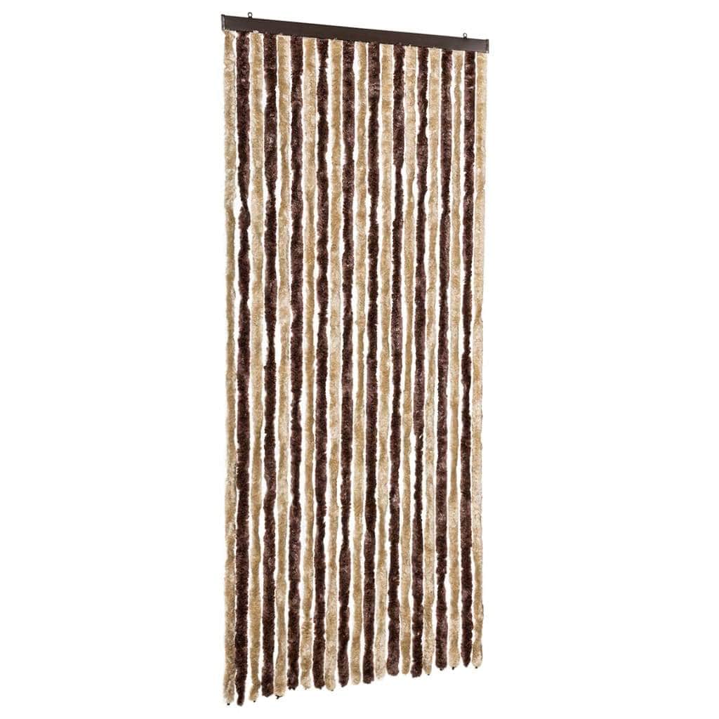 Insect Curtain Beige and Light Brown 2  Chenille S