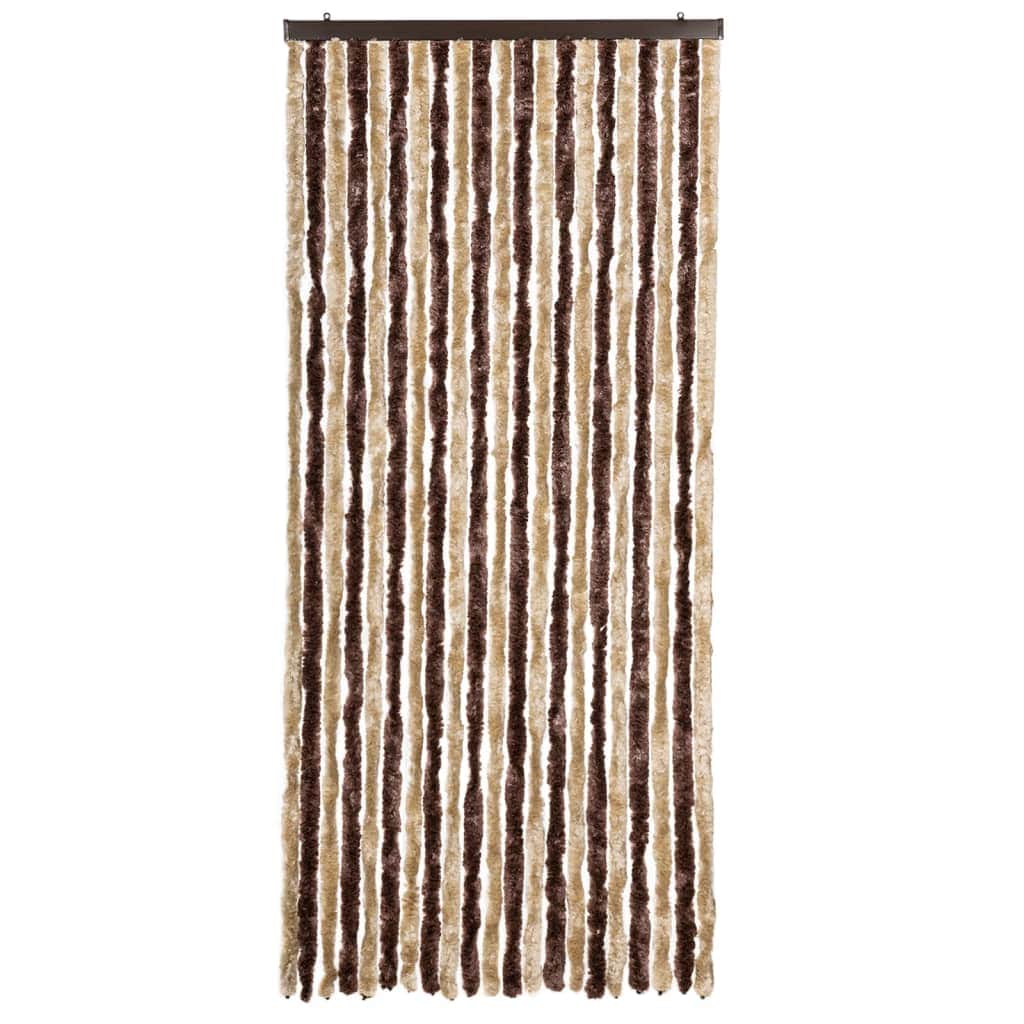 Insect Curtain Beige and Light Brown 2  Chenille S