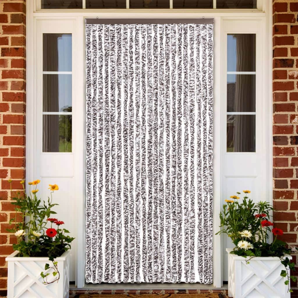 Insect Curtain Polypropylene Chenille Brown and Beige