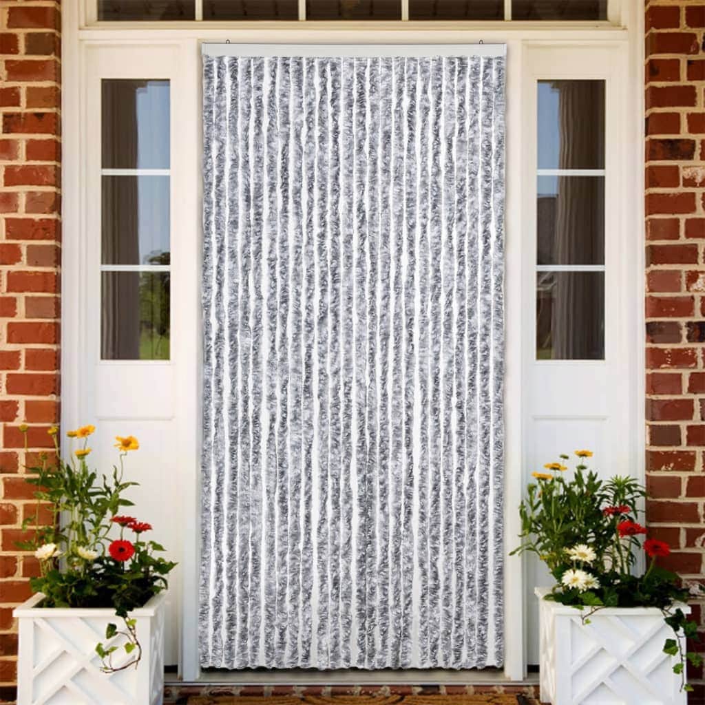 Insect Curtain White and Grey