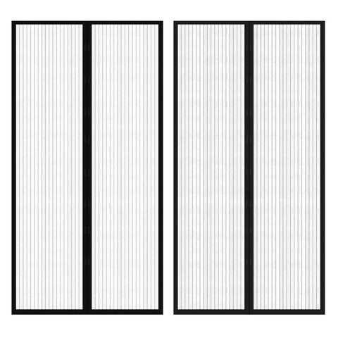 Insect Door Curtain  2 pcs Magnet Black
