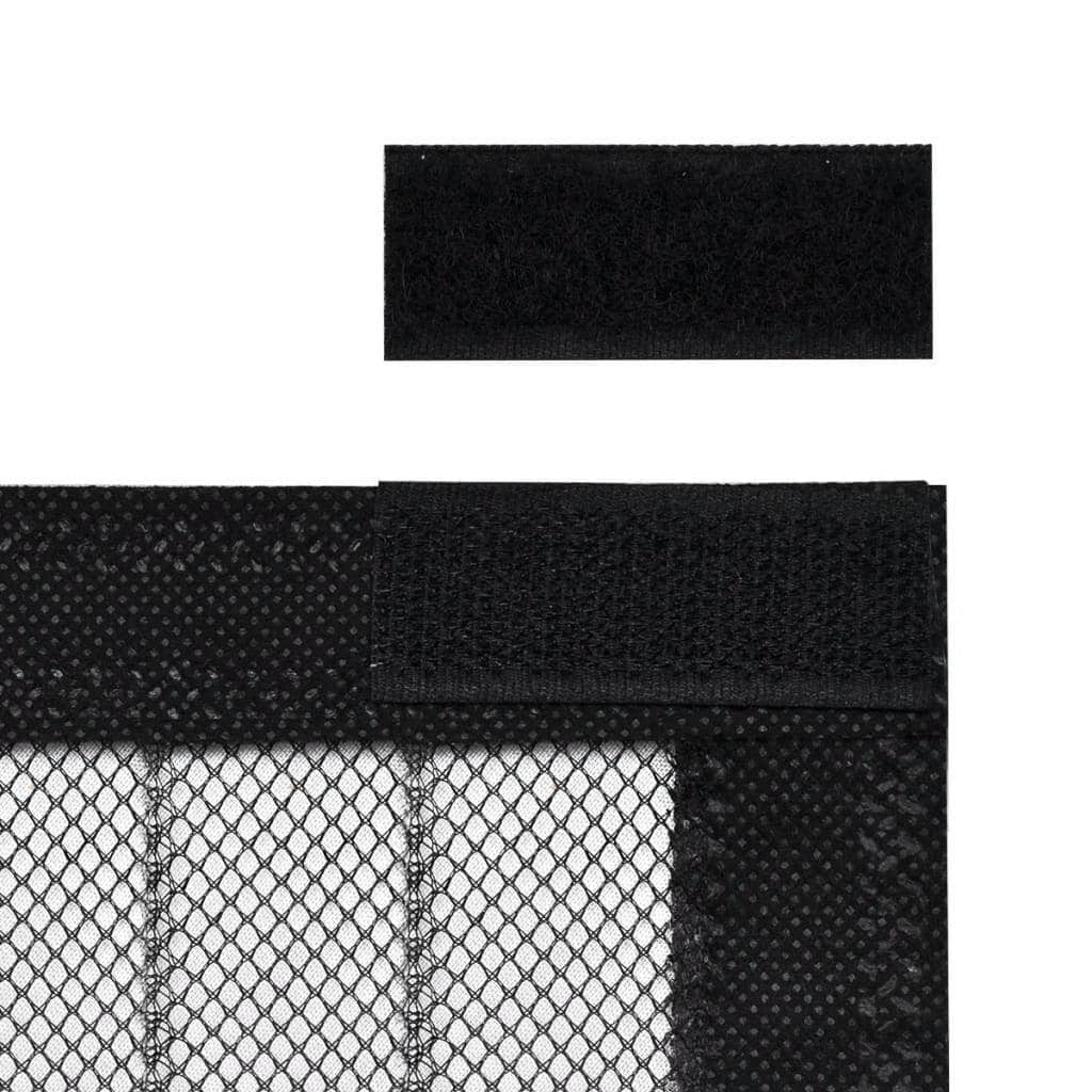 Insect Door Curtain  2 pcs Magnet Black
