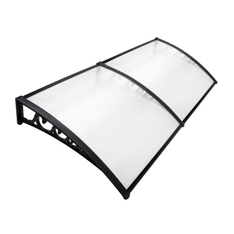 Window Door Awning 1Mx2.4M Transparent Hollow Sheet Plastic Frame