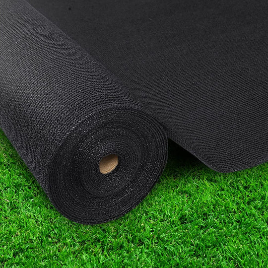 90% Shade Cloth 3.66X10M Shadecloth Sail Heavy Duty Black - Umbrellas & Sunshades