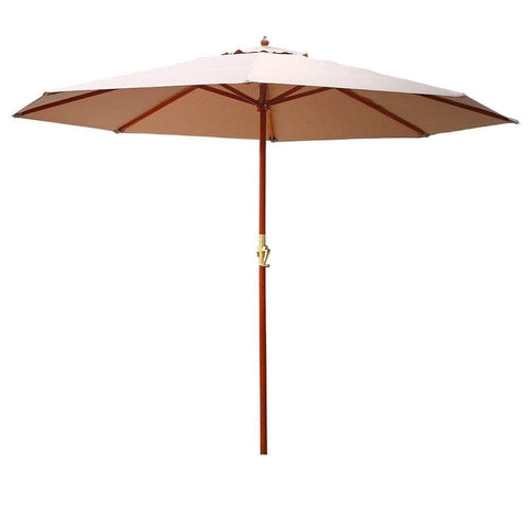 Instahut 3M Outdoor Pole Umbrella Cantilever Stand Garden Umbrellas Patio