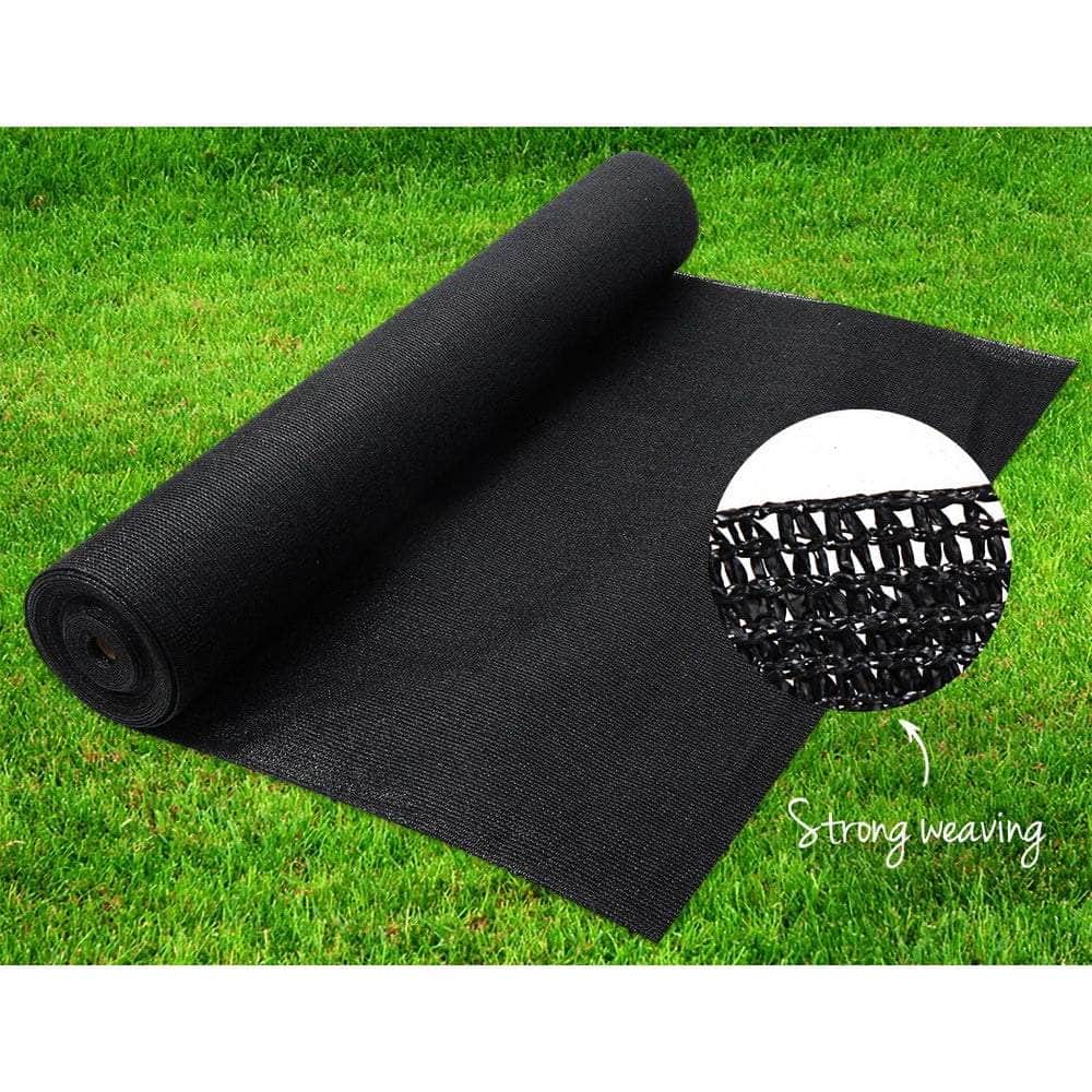 Instahut 70% UV Sun Shade Cloth Shadecloth Sail Roll Mesh Garden Outdoor Black