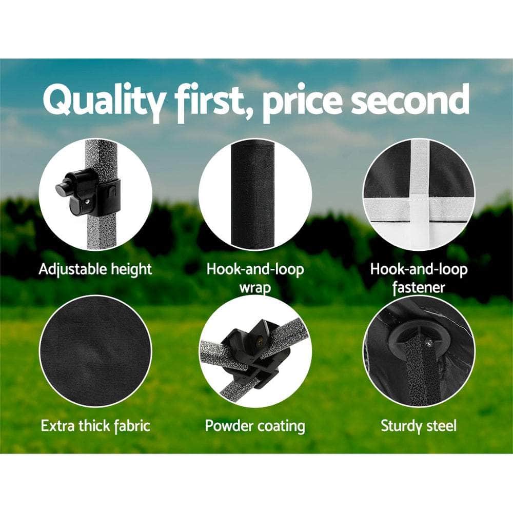 Instahut Gazebo Pop Up Marquee 3X3 Outdoor Wedding Base Pod Kit