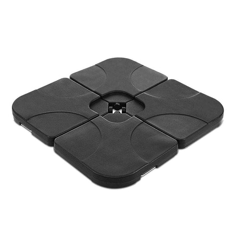 Instahut Set of 4 Umbrella Base Set Black