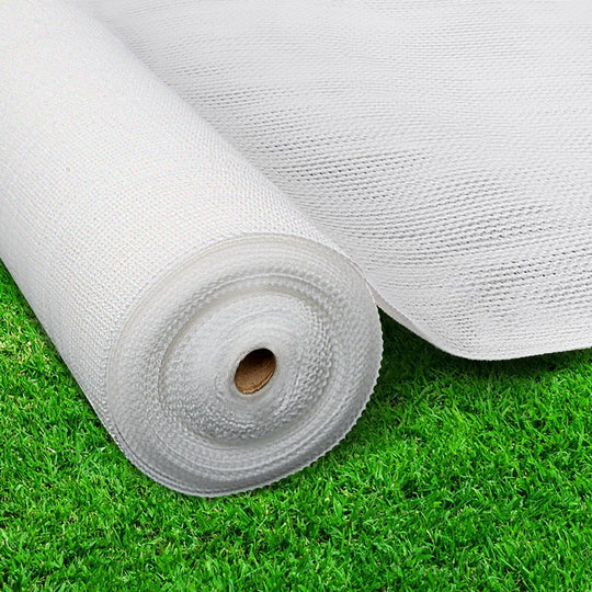 90% Shade Cloth 3.66X30M Shadecloth Wide Heavy Duty White, Instahut Sun Sail Garden