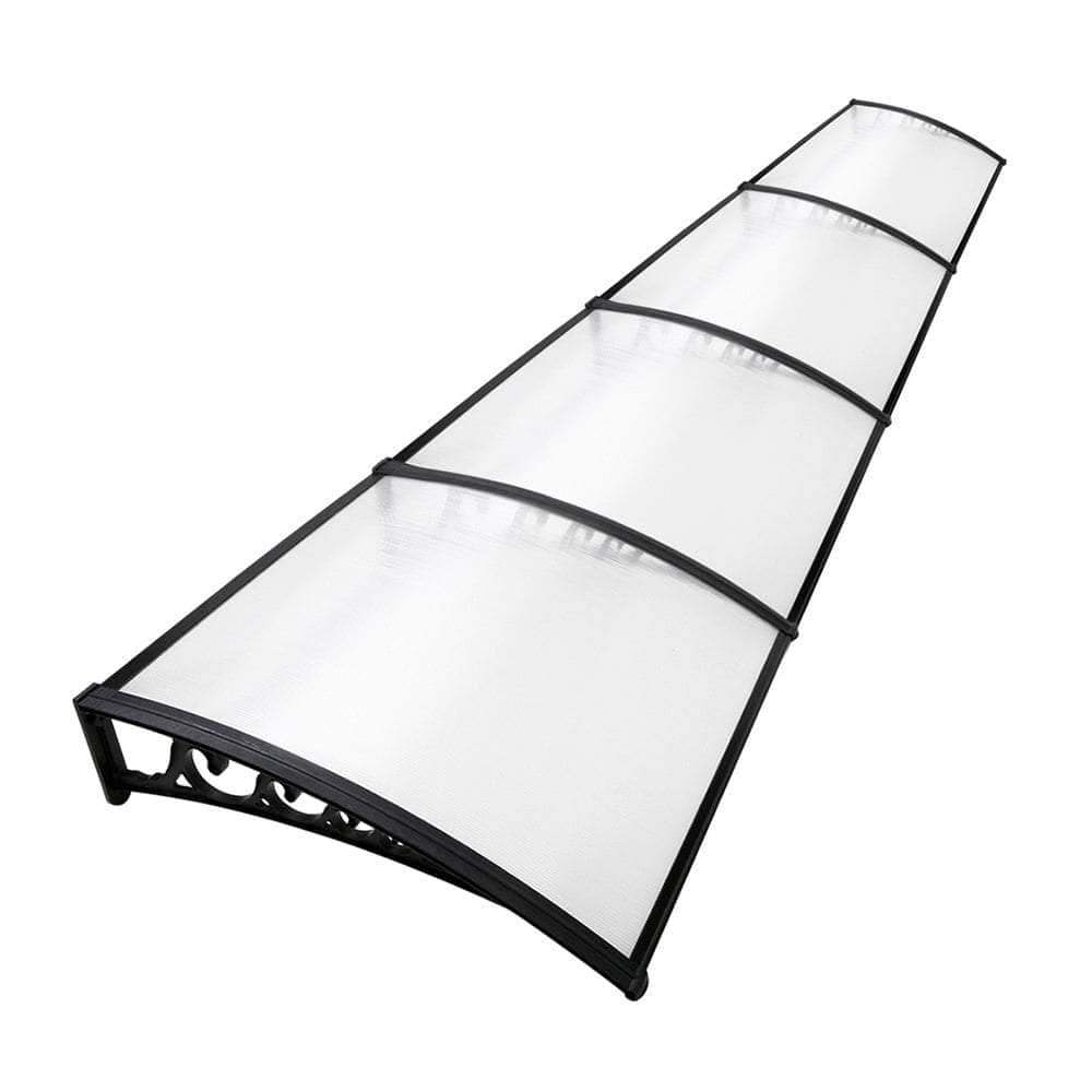 Instahut Window Door Awning Door Canopy Patio UV Sun Shield WHITE 1mx4m DIY