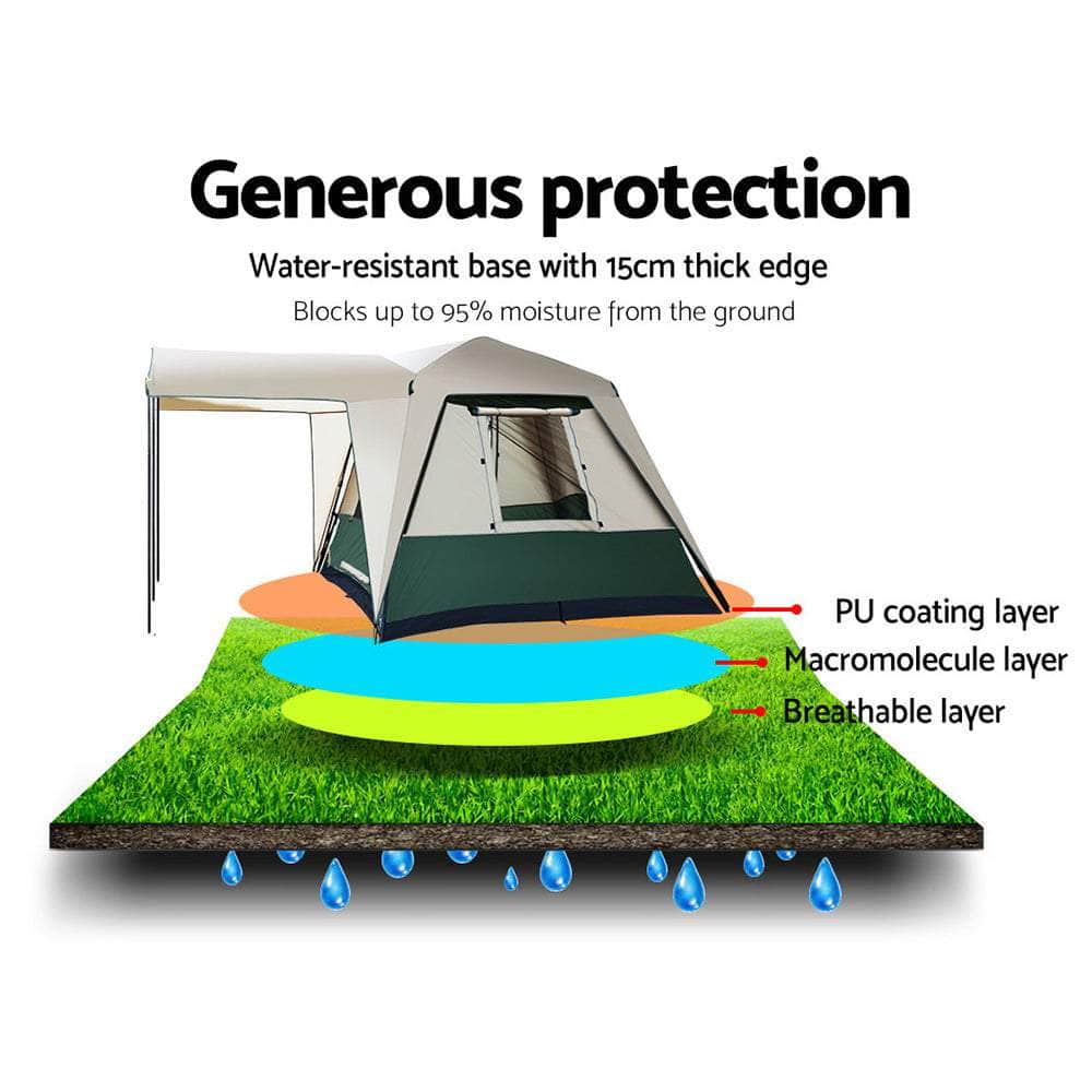 Instant Up Camping Tent 4 Person Pop Up Tents Family Hiking Dome Camp