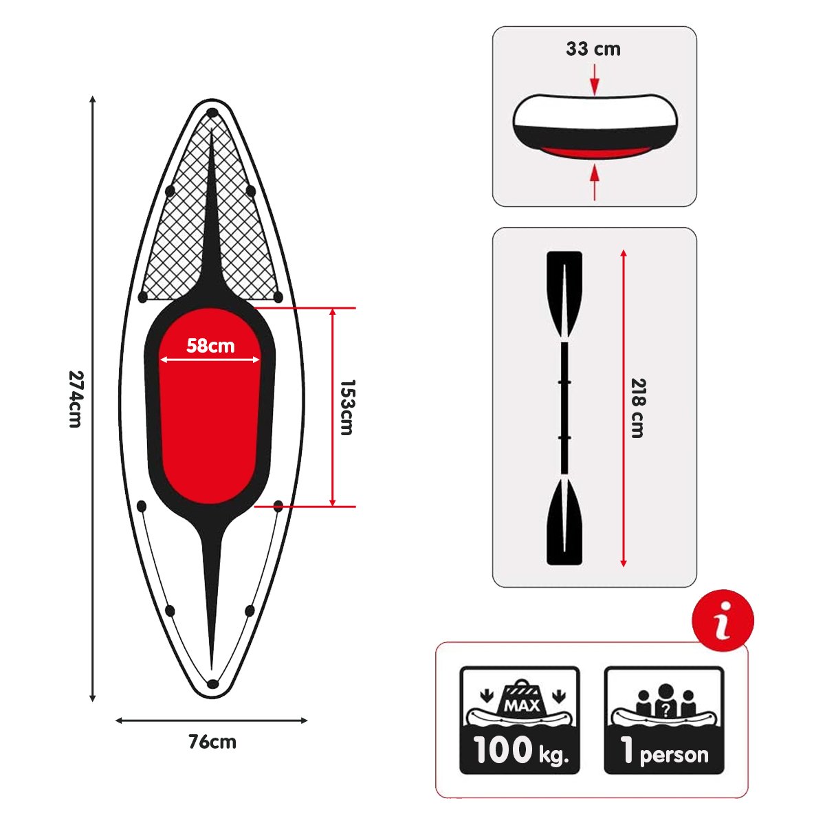 outdoor living Intex Challenger K1 Inflatable Kayak 68305NP