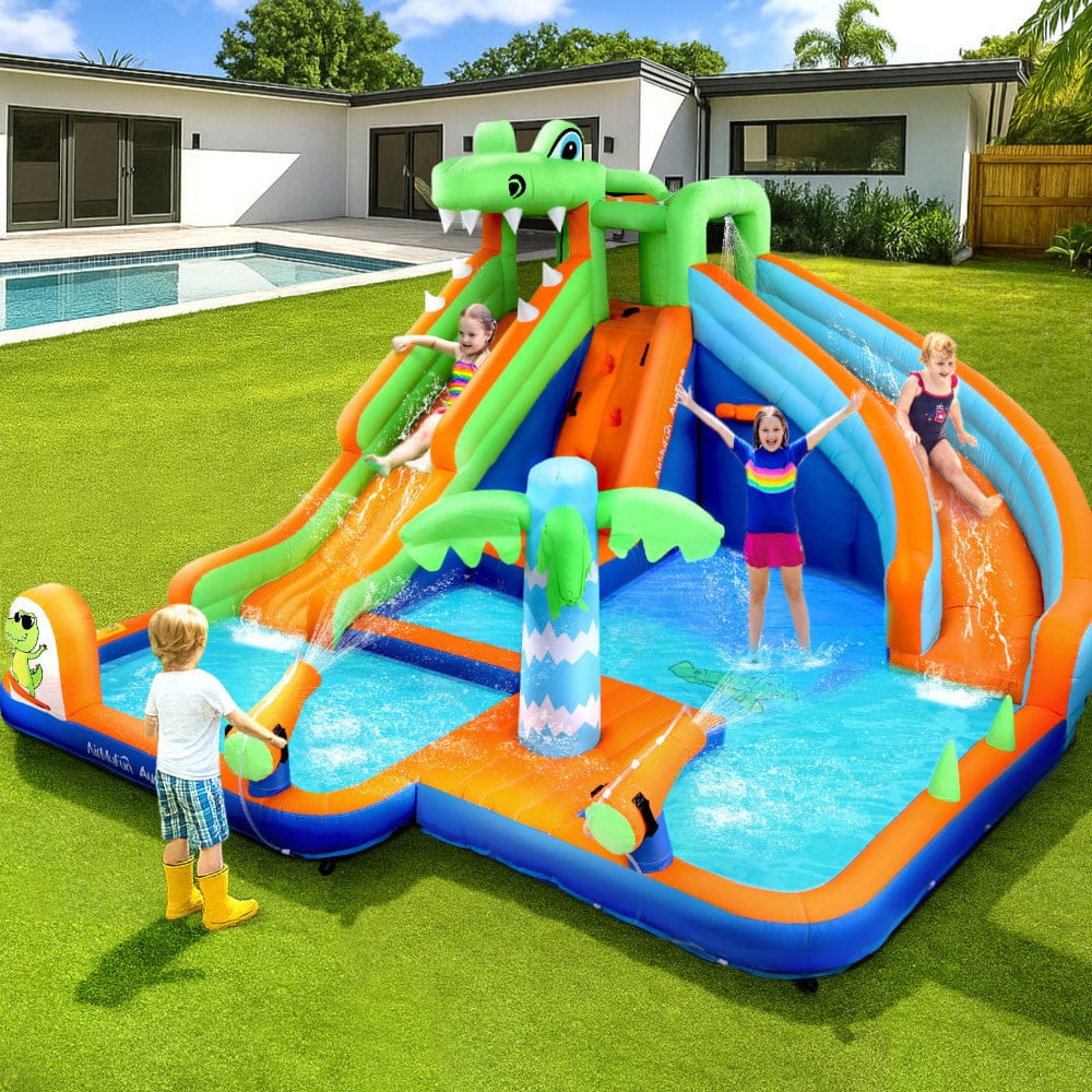 Double - Kids Inflatable Pool Water Double Slide Park Jumping Castle 465X430CM