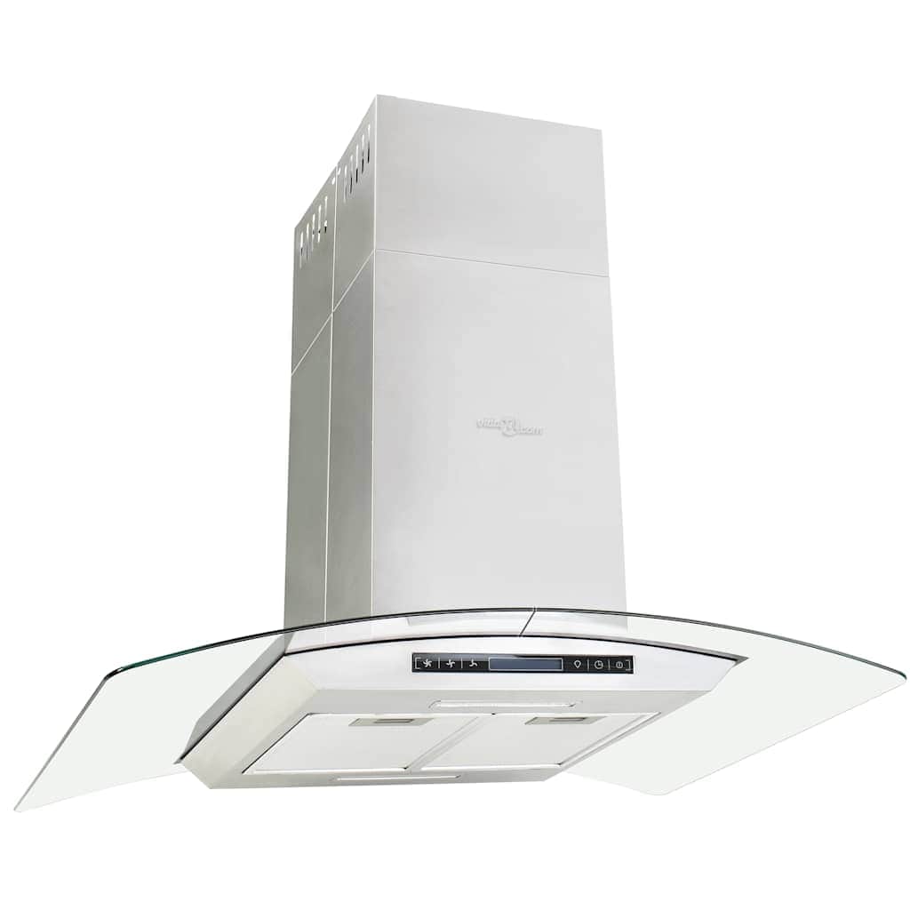 Island Range Hood 90 cm LCD Display Touch Sensor 756 mÃ‚Â³/h LED