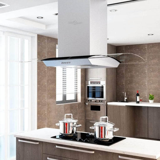 Island Range Hood 90 cm Stainless Steel 756 mÃ‚Â³/h LED