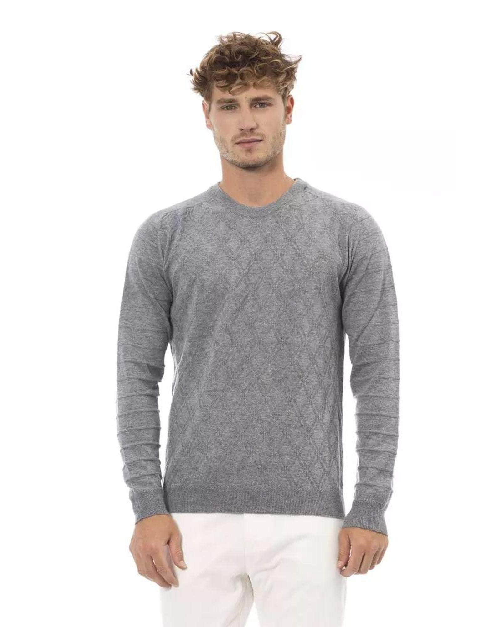 Italian Sky Alpha Studio Men'S Viscose Sweater