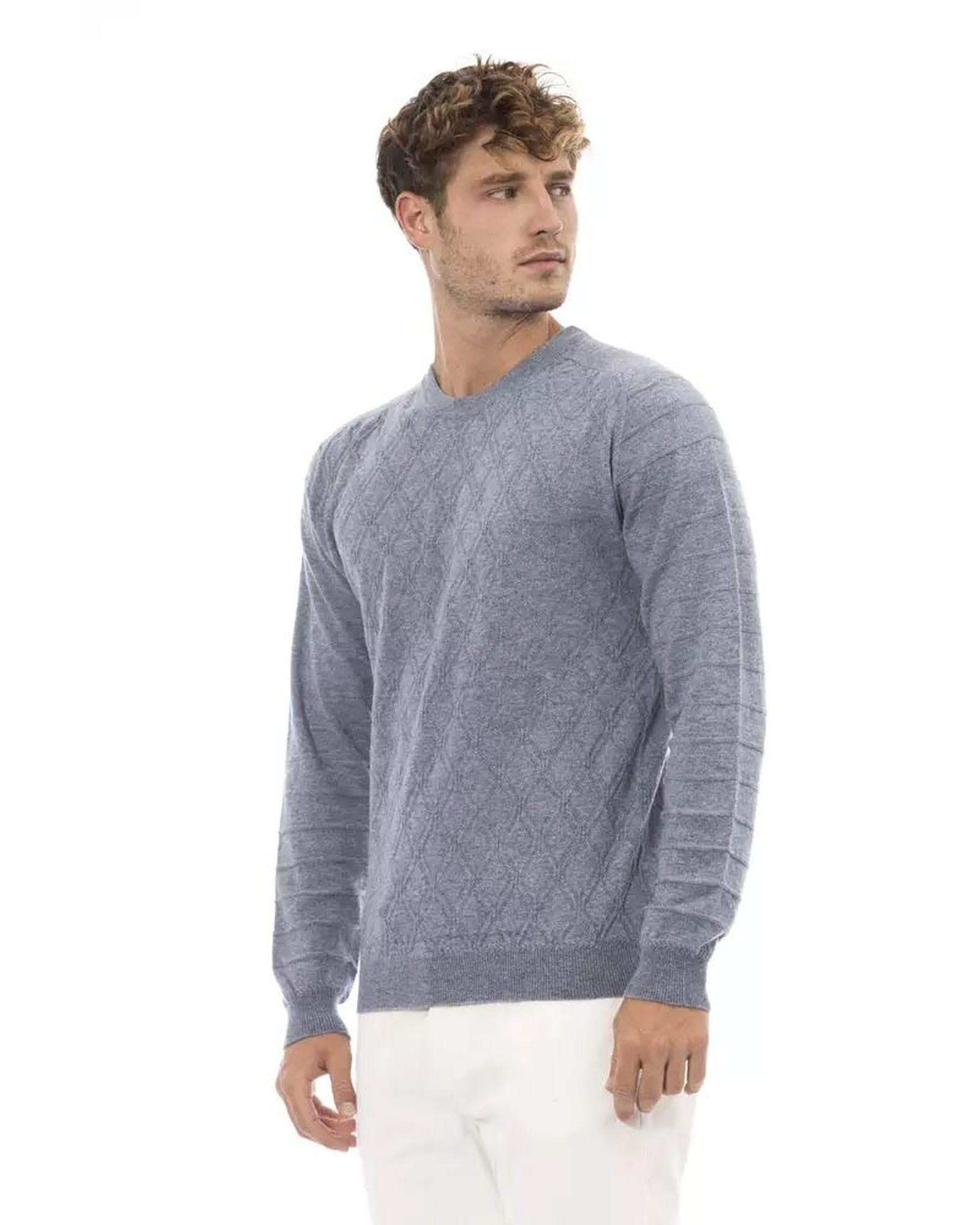 Italian Sky Alpha Studio Men'S Viscose Sweater