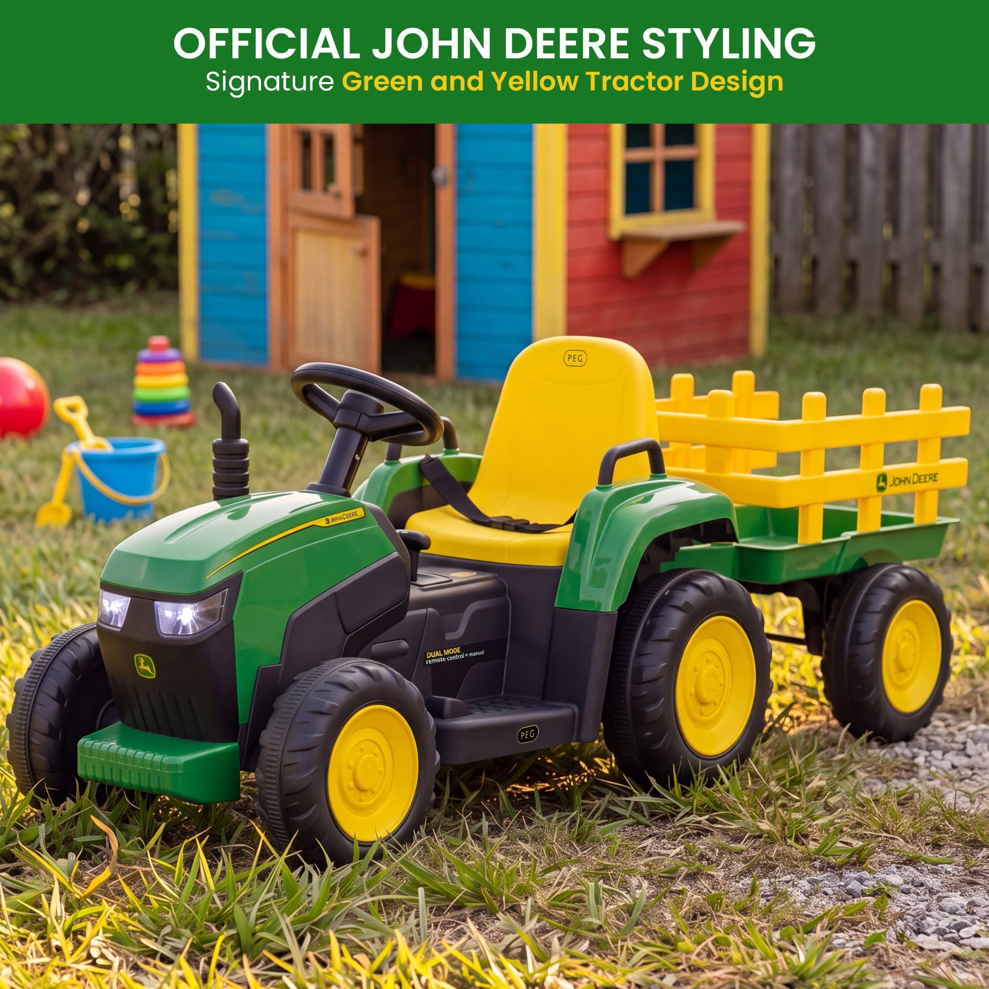 Ride On Tractor With Trailer 1x12cm