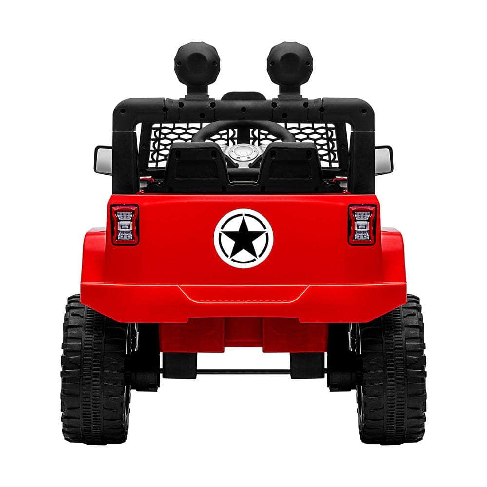 Jeep Kids Ride On Car with 12V Battery Twin Motors and Remote Control Red