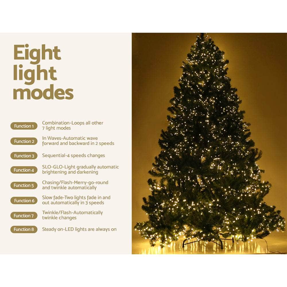 Jingle Jollys 1.8M 6FT Christmas Tree Xmas 1980 LED Lights Warm White 765 Tips