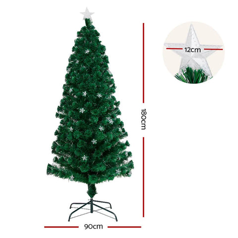 Jingle Jollys 1.8M 6FT LED Christmas Tree Multi Colour