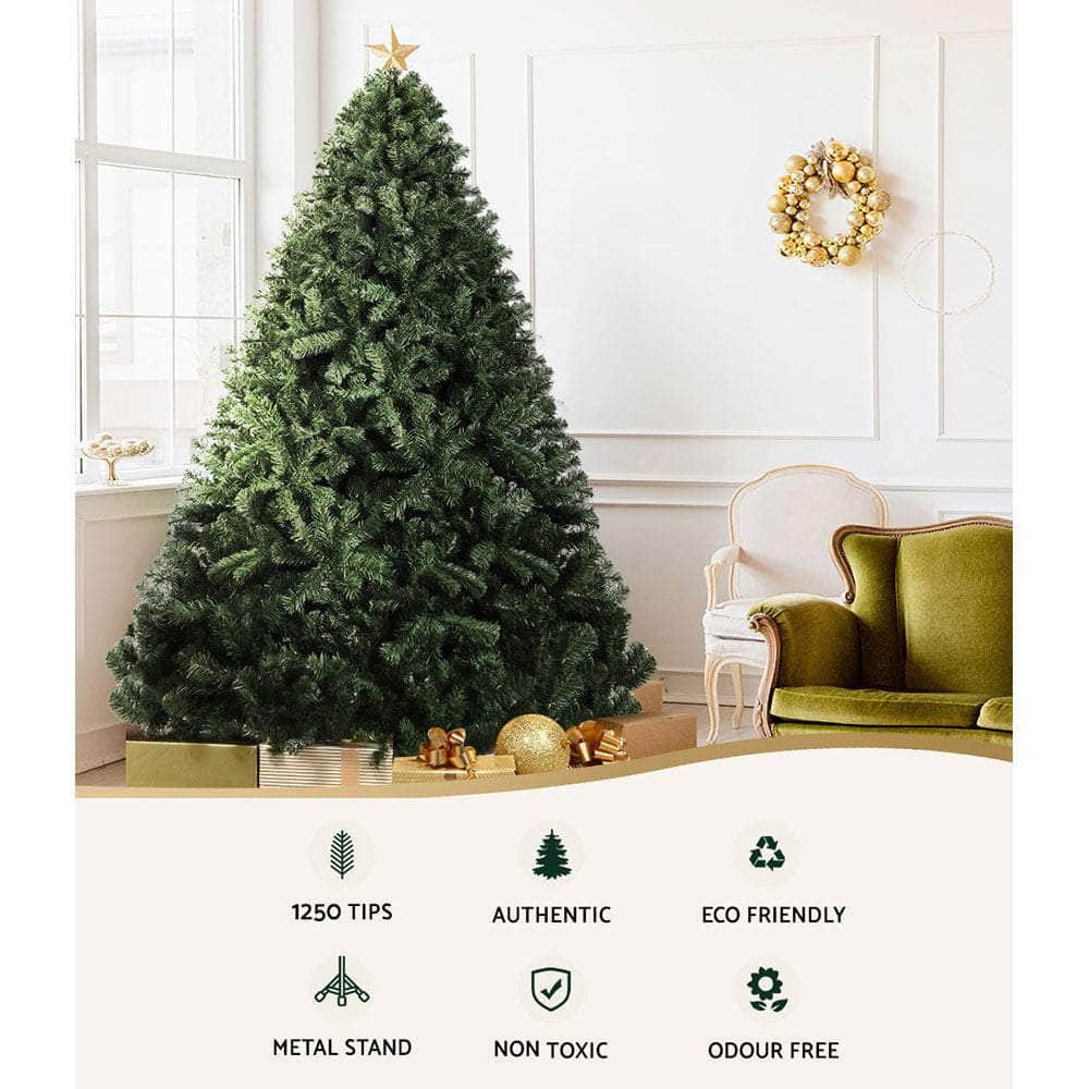 Jingle Jollys 2.1M 7FT Christmas Tree Xmas Decoration Home Decor 1250 Tips Green