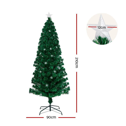 Jingle Jollys 2.1M 7FT LED Christmas Tree Multi Colour