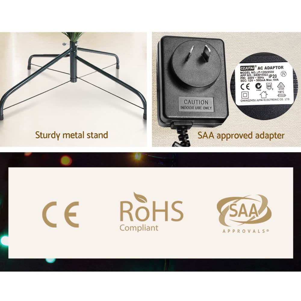 Jingle Jollys 2.1M 7FT LED Christmas Tree Multi Colour