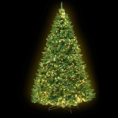 Jingle Jollys 2.4M 8FT Christmas Tree 1488 LED Lights 1488 Tips Warm White Green