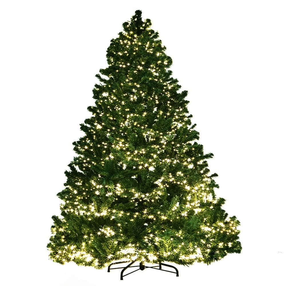 Jingle Jollys 2.4M 8FT Christmas Tree Xmas 3190 LED Lights Warm White 1436 Tips