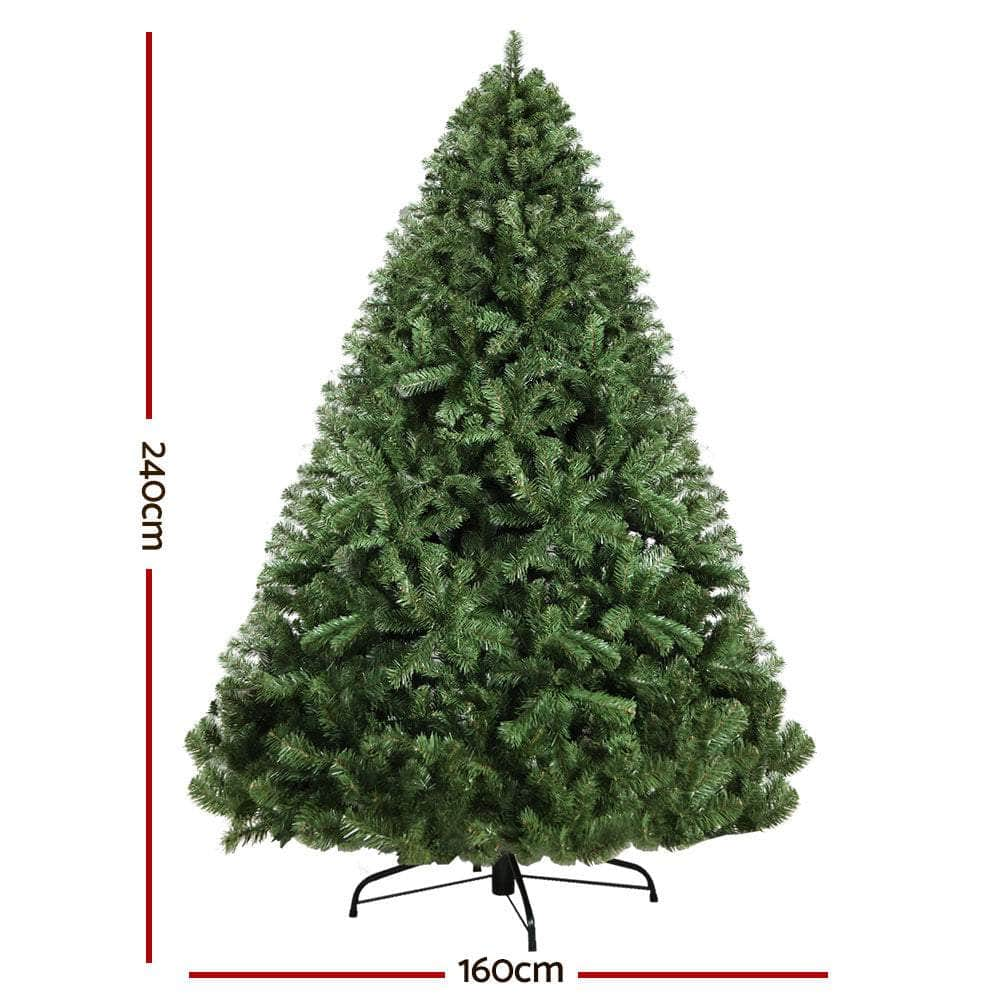 Jingle Jollys 2.4M 8FT Christmas Tree Xmas Decoration Home Decor 1500 Tips Green